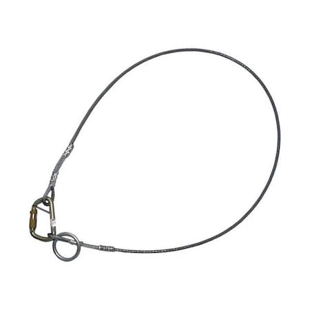 Honeywell Miller 3-Ft. Length, 1/4-In. Dia. Vinyl-Coated Wire Rope, 1 Captive Eye Carabiner And 1 3-In. O-Ring 8187V/3Ftv 8187V/3FTV