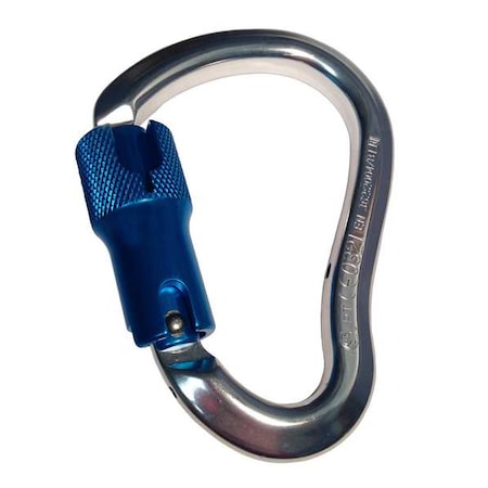 Honeywell Miller Carabiner, Twist Lock, Pear, 3/4 in Gate Opening, Aluminum, Silver 17D-3-Z7/