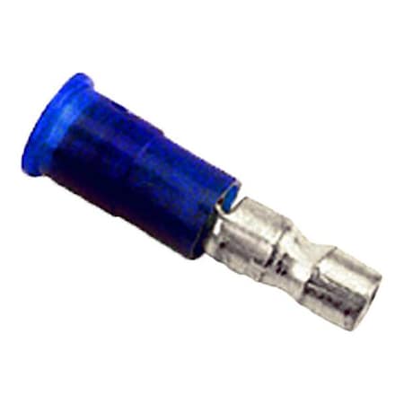 Velvac Fork Terminal, #4 to #6 Stud Size, 14 AWG, 600 V, Vinyl Insulated, Blue, Crimp Termination Only 056049-50