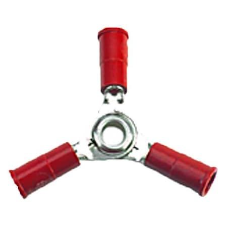 Velvac Butt Splice Wire Connector, 18 AWG Max, Red, Vinyl Insulation, 600 V, 10 PK 058363-10