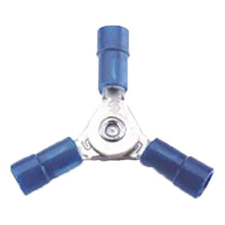 Velvac Butt Splice Wire Connector, 14 AWG Max, Blue, Vinyl Insulation, 600 V, 10 PK 056082-10