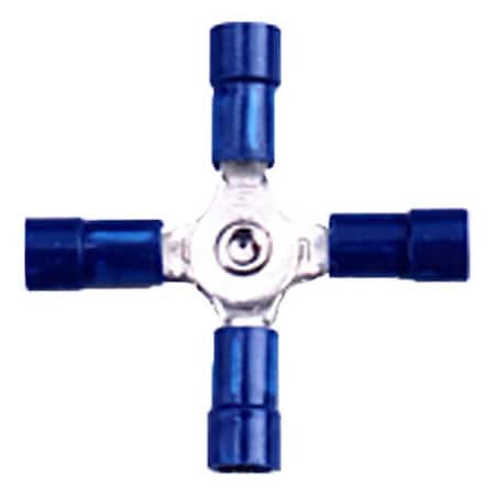 Velvac Butt Splice Wire Connector, 14 AWG Max, Blue, Vinyl Insulation, 600 V, 10 PK 056084-10