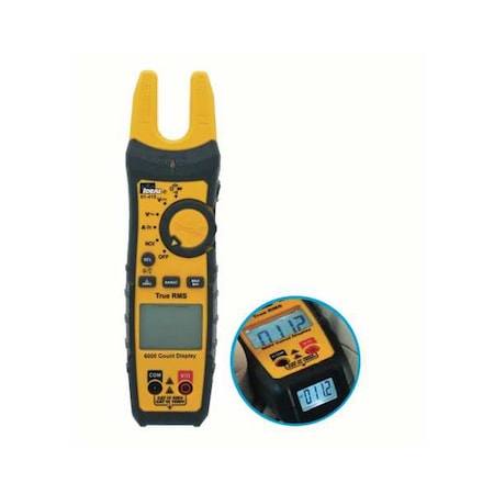 Ideal Clamp Meter, Dual Backlit, 200 A A, 0.75 in (19 mm) Jaw Capacity 61-415