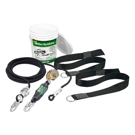 Honeywell Miller TechLine Horizontal Lifeline, 60 ft. Length, 310 lb Weight Capacity HLLR2-L/60FT
