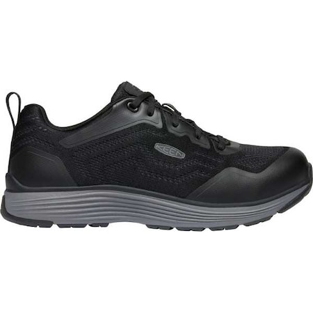 Keen Men's Athletic Shoe, 13 Mesh Upper, Aluminum Toe, 3 in H, Black/Steel Gray, 1025564 1025564