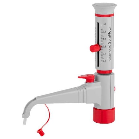 Globe Scientific Bot Top Dspnsr, Min 0.25 mL-Max 2.5 mL GBTD-R-2.5