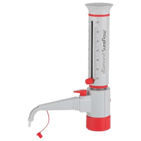 Globe Scientific Bot Top Dspnsr, 60 mL, Min 5 mL-Max 60 mL GBTD-R-60