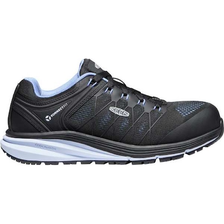 KEEN Athletic Shoe, W, 7 1/2, Black, PR 1025241