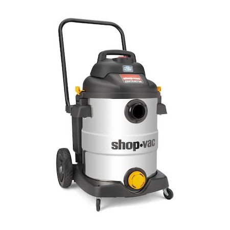 Shop-Vac Shop Vacuum, 12 gal Tank Size, Stainless Steel, 2 in Vacuum Hose Dia, 12 ft Hose 9627706