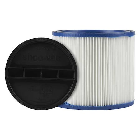 Shop-Vac Cartridge Filter, 6 1/2 in H, HEPA 9034033
