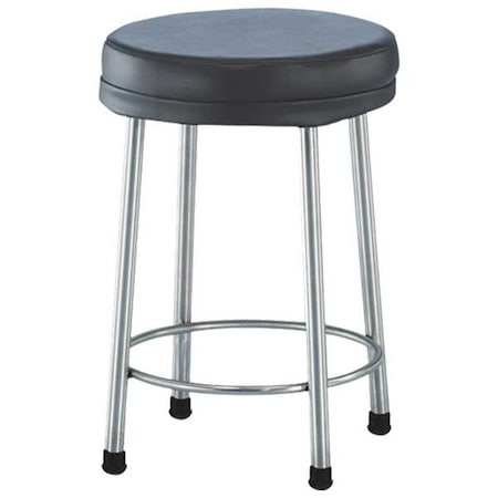 Blickman MR Stool, Vinyl, Black, 21 in Seat Height 7445MR