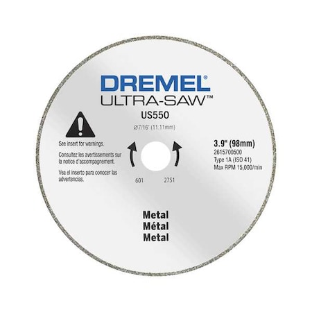 Dremel Diamond Saw Blade, Dia-4", Thick-0.04" US550-01