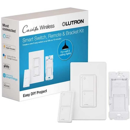 Lutron Smart Switch Remote Kit, White P-PKG1WS-WH