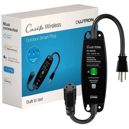 Lutron Plug Adaptor, Smart, Black PD-15OUT-BL