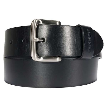 Carhartt Carhartt Classic Buckle Belt, Black, Full Grain Bridle Leather, 38 in Length, 1 1/2 in Width A000550900109