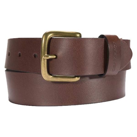 Carhartt Carhartt Classic Buckle Belt, Brown, Full Grain Bridle Leather, 44 in Length, 1 1/2 in Width A000550920112