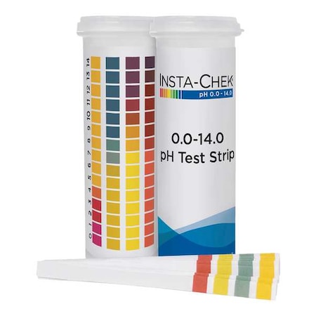Hydrion pH Test , 3 1/4 in L, 0 to 14 pH, PK600 80014