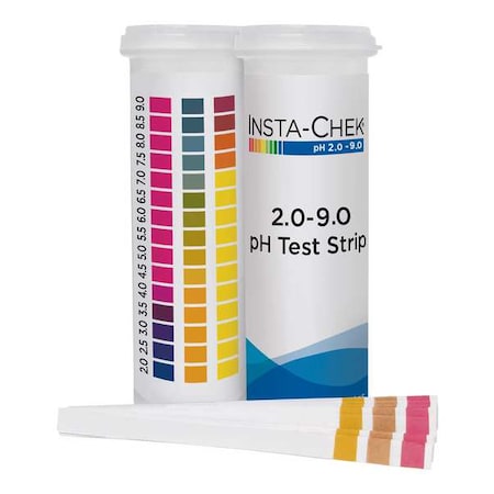 Hydrion pH Test , 3 1/4 in L, 2 to 9 pH, PK600 82090