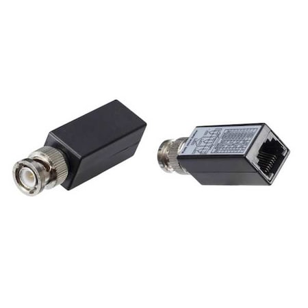 Gem By Triplett CCTV Balun, BNC Male to RJ45 Female, PR BLN-RJ452-2PK