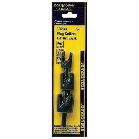 Eazypower Plug Cutter, 5/8" Large Dia, 3/8"Small Dia 30233