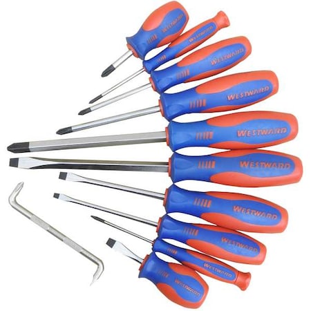 Westward Screwdriver Set, SAE, 11 pcs 785EH6