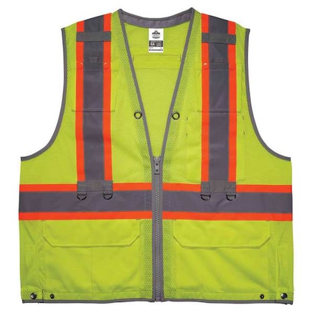 Ergodyne Safety Vest, ANSI Class 2, L/XL Size 24175