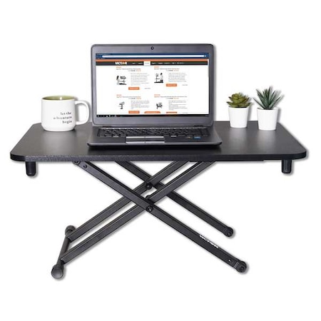 Victor Technology Laptop Stand, 28 3/4 in D X 18 1/2 in W X Melamine, Steel, Black DCX110