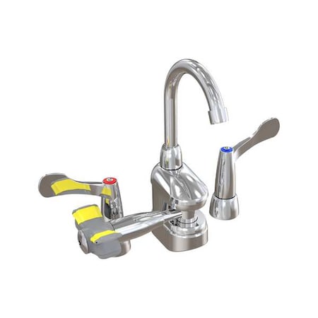Bradley Plumbed Eyewash, Brass, Silver, For Use With, Emergency Eyewash S19-505W
