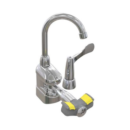 Bradley Plumbed Eyewash, Brass, Silver, For Use With, Emergency Eyewash S19-505T