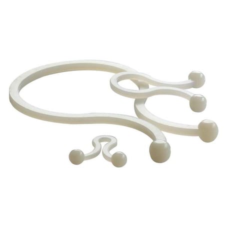 Zoro Select Cable Tie, 1 in L, 0.64 in Max Bundle Dia., Natural, Nylon, 50 PK TL-350