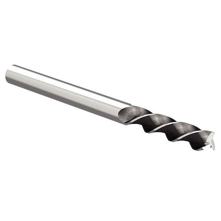 Widia Corner Radius End Mill, 0.375 in 3A29E10025RET UNCOATED