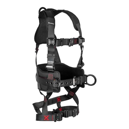 Falltech Not Applicable Fall Protection Harness, L/XL, 425 lb, Quick-Connect Chest/ Quick-Connect Leg Straps 8144QCLXL