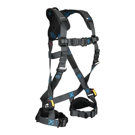Falltech Not Applicable Fall Protection Harness, XL, 425 lb, Quick-Connect Chest/ Quick-Connect Leg Straps 8124BQCXL