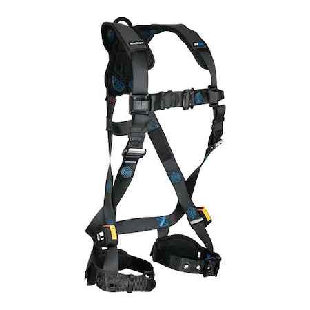 Falltech Not Applicable Fall Protection Harness, XL, 425 lb, Quick-Connect Chest/ Tongue Leg Straps 8128BXL