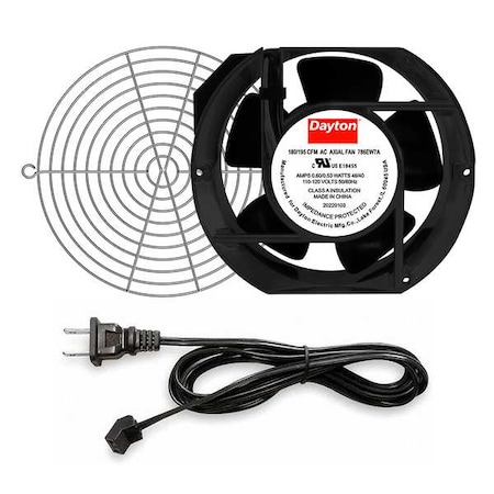 Dayton Oblong Axial Fan Kit, 120V AC, Cast Aluminum, 6 3/4 in W. 786EW7