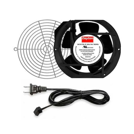 Dayton Oblong Axial Fan Kit, 120V AC, Cast Aluminum, 6 3/4 in W. 786EW8