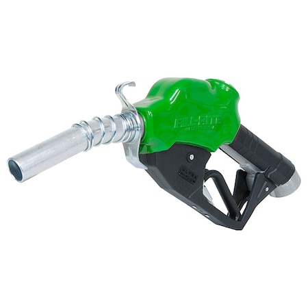 Fill-Rite Fuel Nozzle, Green, Curved, 7 in Aluminum Spout N100DAU13G