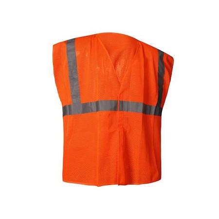 Condor Hi-Vis Safety Vest S Class 2 U Back, , Hook and Loop 0 Pockets, No Mic Tab, {delete} 786F74