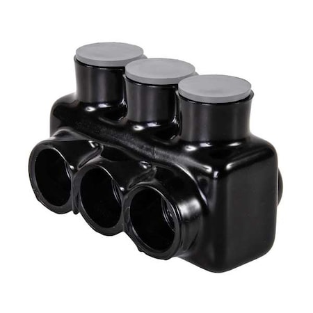 Polaris Multitap Connector, Aluminum, Gray, Hex, 3 Port IPLG1-3B