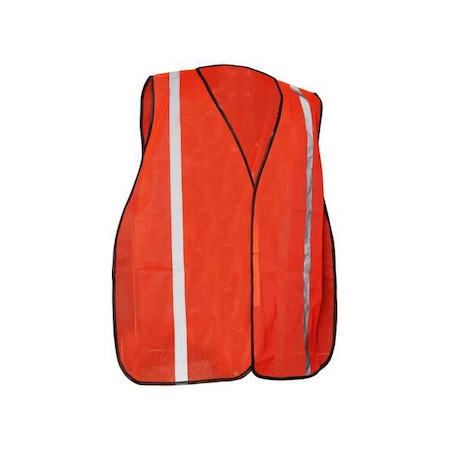 Condor Hi-Vis Safety Vest S, M Class Not Rated Vertical Back, , Hook and Loop 0 Pockets, No Mic Tab 786F31