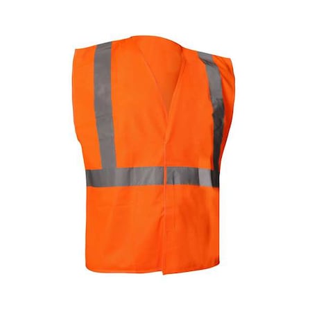 Condor Hi-Vis Safety Vest L Class 2 U Back, , Hook and Loop 0 Pockets, No Mic Tab, {delete} 786F60