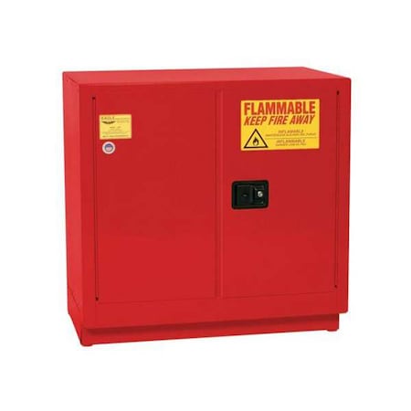 Eagle Hazardous Material Storage Cabinet, 22 gal, 1 Shelves, Steel, 35 in W x 35 in H x 22 in D, Red 1971XRED
