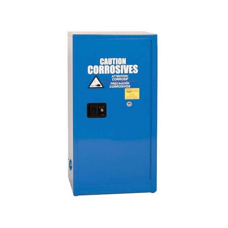Eagle Hazardous Material Storage Cabinet, 16 gal, 1 Shelves, Steel, 23 1/4 in W x 44 in H x 18 in D, Blue CRA1905X