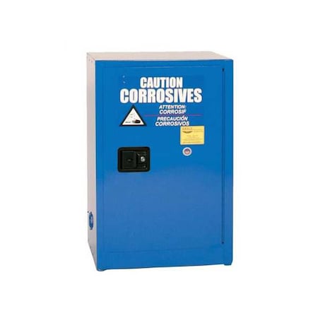 Eagle Hazardous Material Storage Cabinet, 12 gal, 1 Shelves, Steel, 23 1/4 in W x 35 in H x 18 in D, Blue CRA1924X
