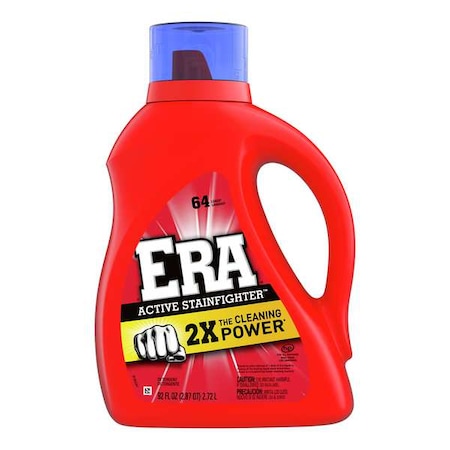 Era High Efficiency Laundry Detergent, 92 oz Jug, Liquid, Floral, Blue, 4 PK 72492