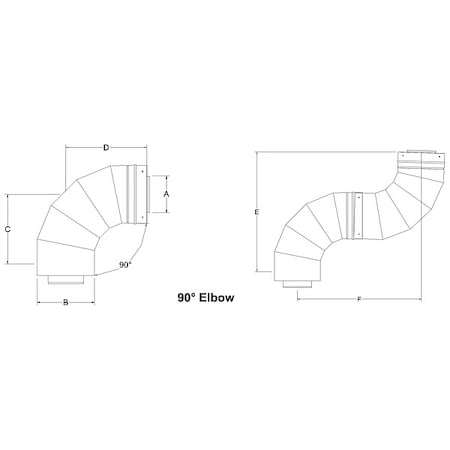 Heatfab Gas Vent Pipe SC03E90-316