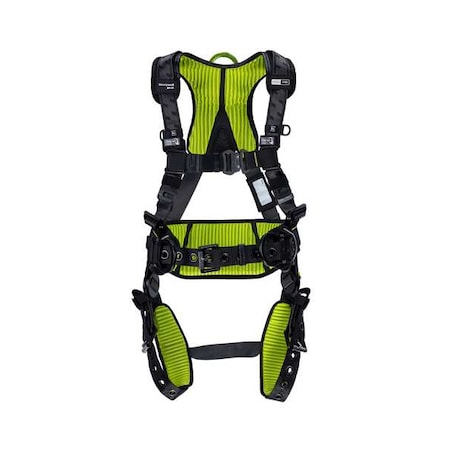 Honeywell Miller H700 Fall Protection Harness, 2XL, 420 lb, Quick-Connect Chest/ Quick-Connect Leg Straps H7CC2A3