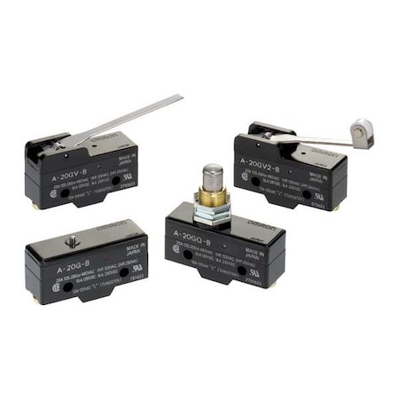 OMRON SNAP ACTION SWITCH, Hinge Roller, Lever, Short Actuator, SPDT, 15 A @ 250 V AC Contact Rating Z-15GW22-B