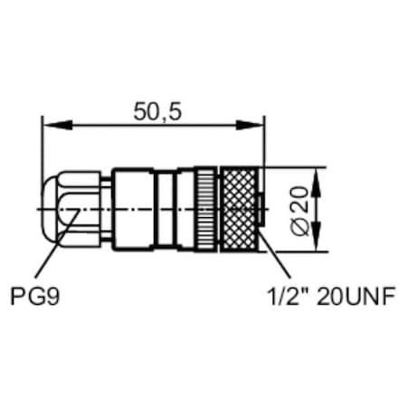 Ifm Wireable 1/2" connector L34106