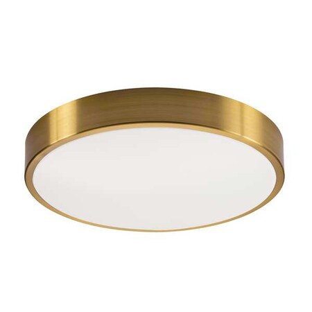 Afx LED Flush Mount, 14 in D, Gold, Aluminum OTVF1425LAJD1SB